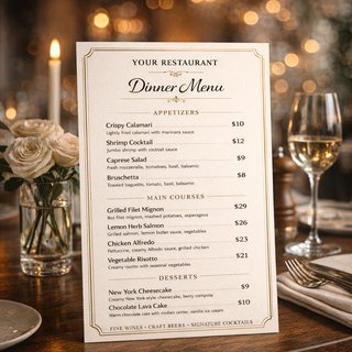 Restaurant menu design